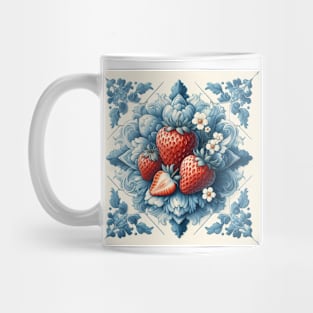 Delft Tile With Strawberry No.2 Mug